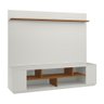 Rack Heloísa 2 Portas e Painel Lívia C03 177 Cm Cor Laca Off White/caramelo - 1