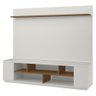 Rack Heloísa 2 Portas e Painel Lívia C03 177 Cm Cor Laca Off White/caramelo - 2