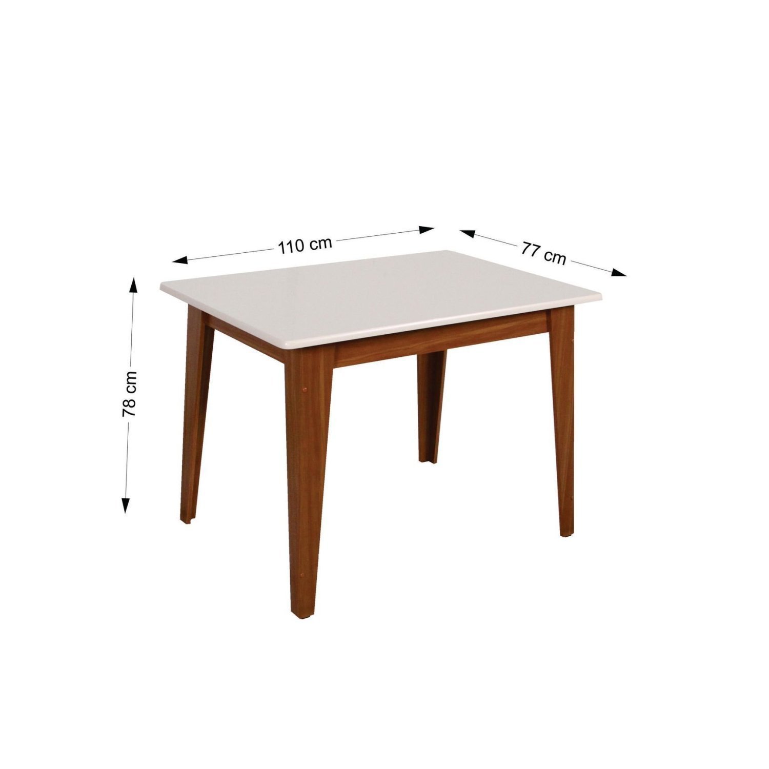 Conjunto de Sala de Jantar Mesa Retangular Giovana com 4 Cadeiras Elane - 5