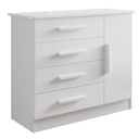 Ver imagem 2 de Cômoda Florença Tampo MDF 4 Gavetas com Sapateira Branco