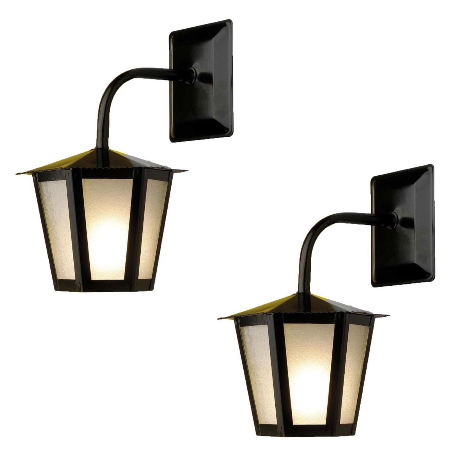 Kit C/ 2 Luminárias Arandela Colonial Externa Sextavada Pta MadeiraMadeira