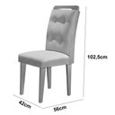 Ver imagem 4 de Sala de Jantar Mesa Olimpia 120CM MDF Vidro Canto Copo com 4 Cadeiras Carol Moderna