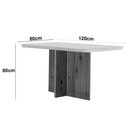 Ver imagem 3 de Sala de Jantar Mesa Olimpia 120CM MDF Vidro Canto Copo com 4 Cadeiras Carol Moderna