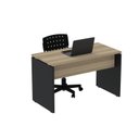 Ver imagem 3 de Escrivaninha Mesa Escritório Retangular 120CMX60CM P25 120cm Noce Naturalle e Preto Marromle