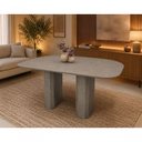 Ver imagem 3 de Mesa de Jantar Orgânica Mila 6 Lugares Cimento Queimado MDF Modelar Art Moveis