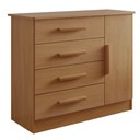 Ver imagem 2 de Cômoda com Sapateira 4 Gavetas e 1 Porta MDF Florença Marrom/Cinamomo