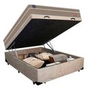 Ver imagem 2 de Cama Box Baú Casal Suede + Colchão Lis Molas Ensacadas Plumatex 138x188x69 Bege