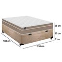 Ver imagem 5 de Cama Box Baú Casal Suede + Colchão Lis Molas Ensacadas Plumatex 138x188x69 Bege