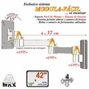 Ver imagem 2 de Suporte Tv 10" a 42" Vesa 200x200 4 Movimentos - Preto