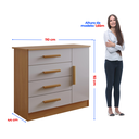 Ver imagem 3 de Cômoda Florença 4 Gavetas com Sapateira