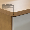 Ver mais imagens de Cômoda Florença 4 Gavetas Tampo MDF com Sapateira Marrom/Cinamomo/Off White