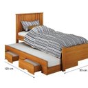 Ver imagem 3 de Cama Solteiro Milano com Auxiliar Cinamomo - Leifer