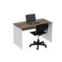 Ver imagem 3 de Escrivaninha Mesa Escritório Retangular 120CMX60CM P25 120cm Walnut e Branco Preto