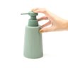 Porta sabonete líquido cerâmica listras verde sálvia - Oikos - 2