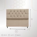 Ver imagem 3 de Cabeceira para Cama Casal Queen 160 Cm Brenda e Frame Suede:azul Marinho