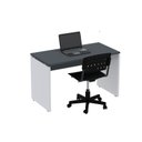 Ver imagem 3 de Escrivaninha Mesa Escritório Retangular 120CMX60CM P25 120cm Grafito e Branco Preto