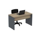 Ver imagem 5 de Escrivaninha Mesa Escritório Retangular 120CMX60CM P25 120cm Noce Naturalle e Grafito Preto/Marromle