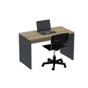 Ver imagem 3 de Escrivaninha Mesa Escritório Retangular 120CMX60CM P25 120cm Noce Naturalle e Grafito Preto/Marromle