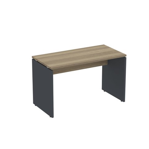 Escrivaninha Mesa Escritório Retangular 120CMX60CM P25 120cm Noce Naturalle e Grafito Preto/Marromle