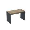 Ver imagem 1 de Escrivaninha Mesa Escritório Retangular 120CMX60CM P25 120cm Noce Naturalle e Grafito Preto/Marromle