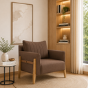 Ver imagem 1 de Poltrona Decorativa para Sala de Estar Orion Marrom