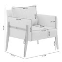 Ver imagem 4 de Poltrona Decorativa para Sala de Estar Orion