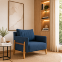 Ver imagem 1 de Poltrona Decorativa para Sala de Estar Orion Acqua Azul Marinho