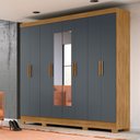 Ver imagem 1 de Guarda Roupa Roupeiro Casal Diplomata Freijó Cinza 8 Portas 4 Gavetas Esp. Moval