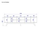 Ver mais imagens de Rack para TV até 75 Polegadas com Ripado Pés Madeira Maciça Fortaleza