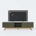 Ver imagem 5 de Rack para TV até 75 Polegadas com Ripado Pés Madeira Maciça Fortaleza