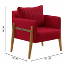 Ver imagem 3 de Poltrona Decorativa para Sala de Estar Orion Vermelho
