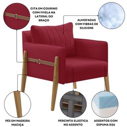 Poltrona Decorativa para Sala de Estar Orion - 2