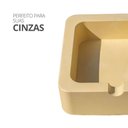 Ver imagem 2 de Cinzeiro Quadrado 9cm Aleta Artesanal em Cimento Branco