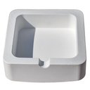 Ver imagem 1 de Cinzeiro Quadrado 9cm Aleta Artesanal em Cimento Branco