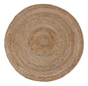 Ver imagem 1 de Tapete Redondo de Juta Natural 90 cm Bege Fibra 100% Natural para Sala Quarto Entrada Varanda
