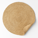 Ver imagem 6 de Tapete Redondo de Juta Natural 90 cm Bege Fibra 100% Natural para Sala Quarto Entrada Varanda