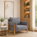 Ver imagem 1 de Poltrona Decorativa para Sala de Estar Orion Cinza