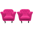 Ver imagem 3 de Kit 2 Poltronas Decorativa Dália Veludo Rosa Pink