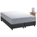 Ver imagem 1 de Conjunto Box Queen: Colchão Molas Herval Ensacadas Bumpcore + Base Crc Suede Gray (158x198)