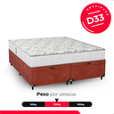 Ver imagem 5 de Baú Queen Bipartido Suede Marrom + Colchão D33 One Face Branco- e-Shop Casa