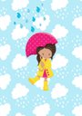 Ver imagem 2 de Kit Três Quadros Menina, Chuva, Guarda-Chuva