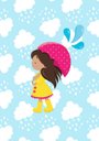 Ver imagem 4 de Kit Três Quadros Menina, Chuva, Guarda-Chuva
