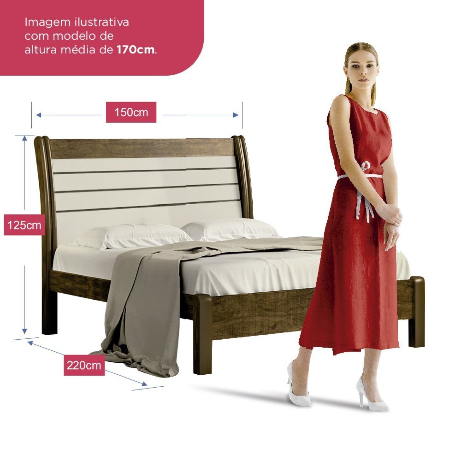 Cama Casal Jaspe 100% Mdf Plus - 3