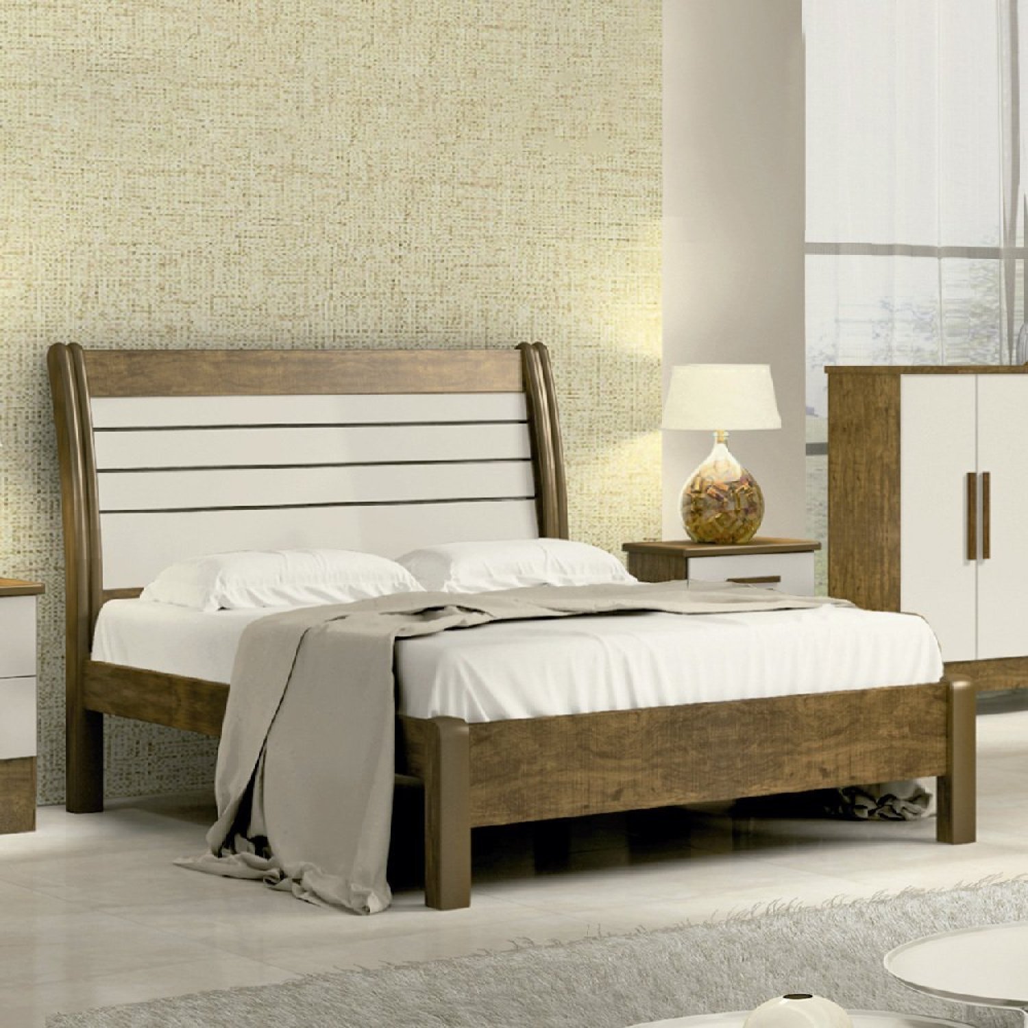 Cama Casal Jaspe 100% Mdf Plus - 1