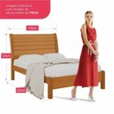 Ver imagem 3 de Cama Casal 100% MDF Plus 125cm x 150cm Jaspe Marrom/Cinamomo