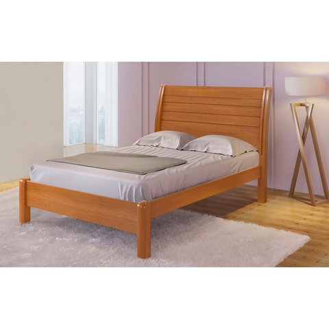 Cama Casal 100% MDF Plus 125cm x 150cm Jaspe Marrom/Cinamomo