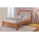 Ver imagem 1 de Cama Casal 100% MDF Plus 125cm x 150cm Jaspe Marrom/Cinamomo/Off White