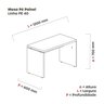 Mesa para Escritório Diretor 120x60cm Pe40 - 2