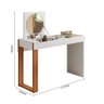 Escrivaninha Penteadeira Tampo Basculante Play Branco Fosco Cinamomo Mel Mobler - 2