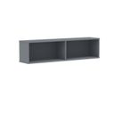 Ver imagem 2 de Conjunto 4 Peças 2 Prateleiras 1 Mesa 1 Gaveteiro P25 Grafito Preto